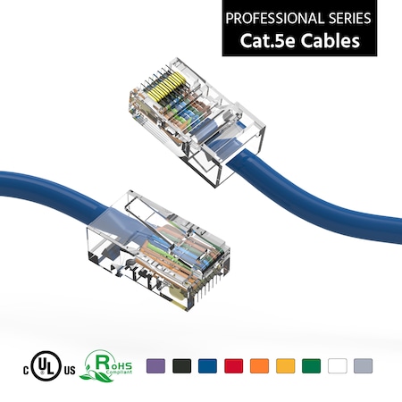 Bestlink Netware CAT5E UTP Ethernet Network Non Booted Cable- 10ft- Blue 100405BL